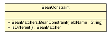Package class diagram package BeanMatchers.BeanConstraint