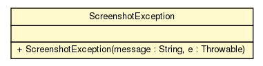 Package class diagram package ScreenshotException